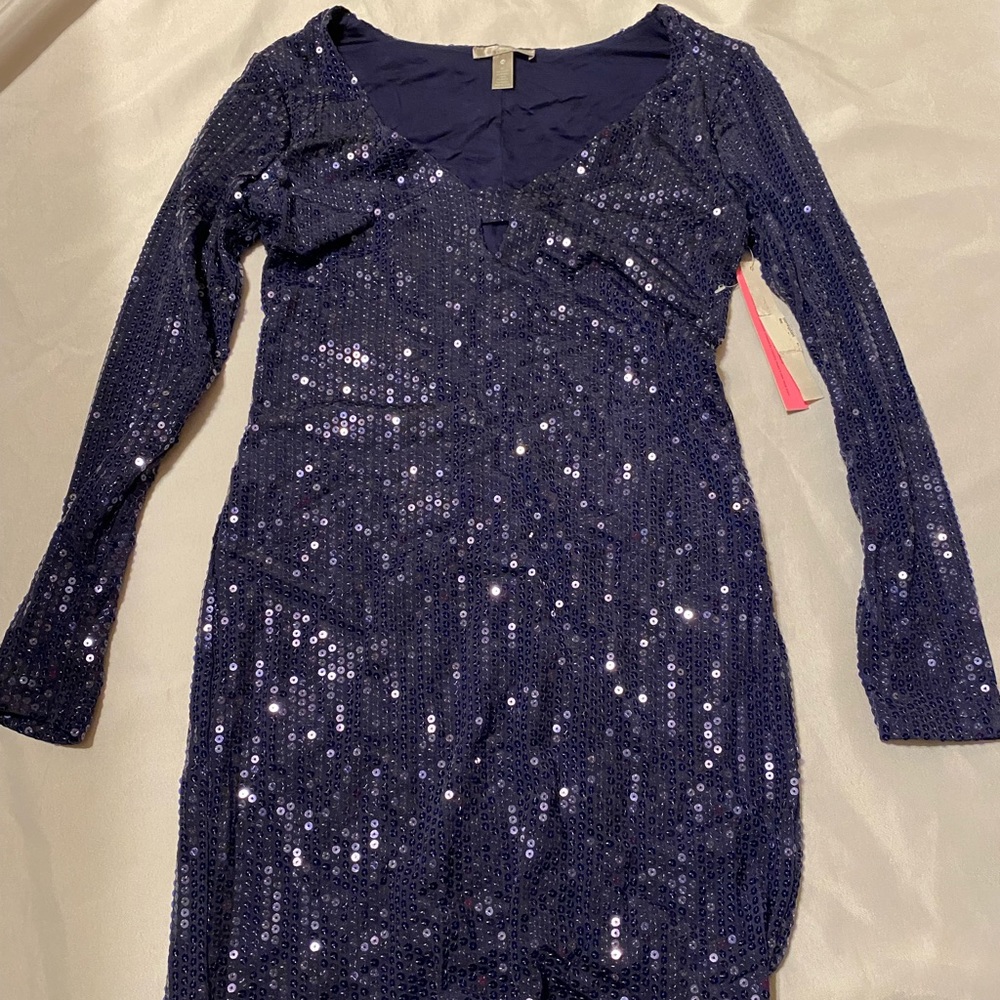 Aqua sequined dress